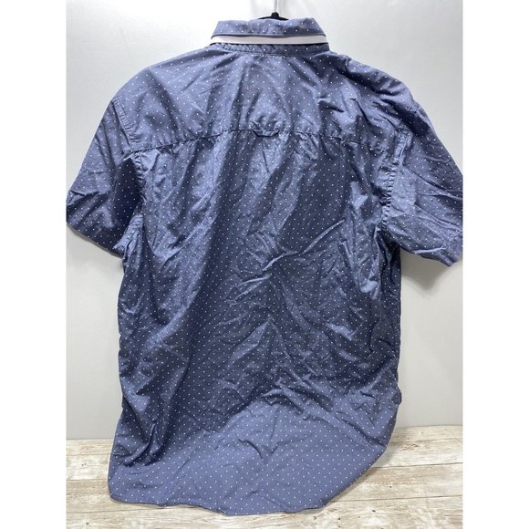"Produkt" Mens Blue Button Up Dress T-Shirt Size XL Blue ,As is stain Brand New - Picture 8 of 9